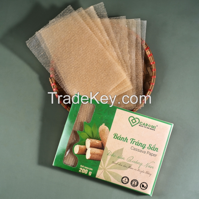 ORGANIC CASSAVA RICE PAPER / MADE FOR FRESH AND FRIED ROLLS / MADE IN VIETNAM