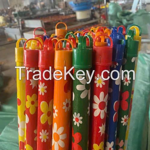 HAND-PAINTED PATTERNED BROOM HANDLE / BEAUTY IN EVERY SWEEP / MADE IN VIETNAM