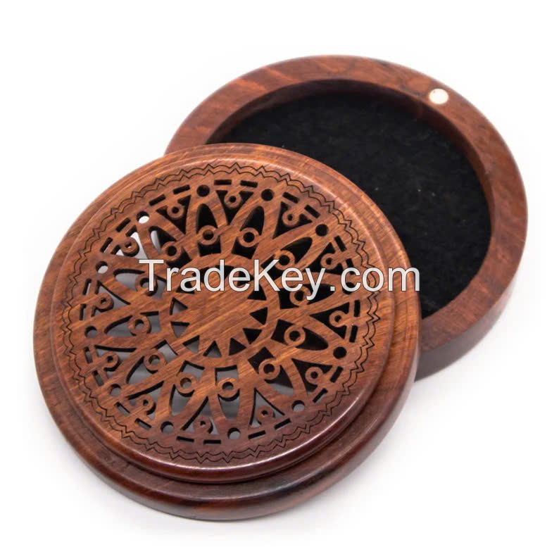 HANDCRAFTED WOODEN INCENSE BOX / FILLED WITH AGARWOOD ESSENCE / MADE IN VIETNAM