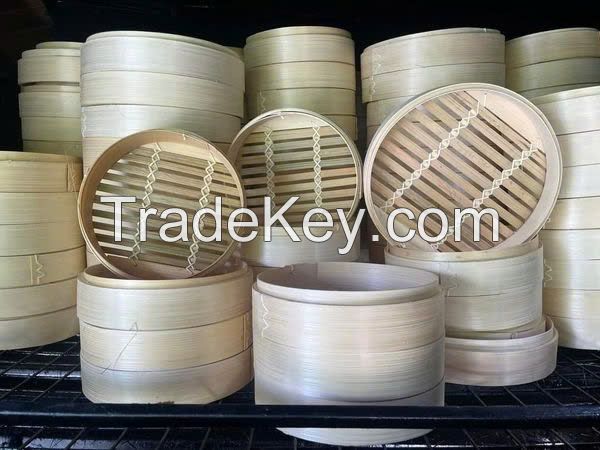 BAMBOO STEAMER BASKET / LOCKS IN NUTRIENTS & FLAVOR / MADE IN VIETNAM