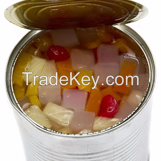 ALL-NATURAL CANNED TROPICAL FRUITS COCKTAIL / FRESH FLAVOR & VIBRANT COLORS / WHOLESALE BULK DEALS / MADE IN VIETNAM 