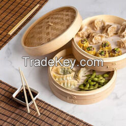 PREMIUM BAMBOO STEAMER / IDEAL FOR DIM SUM & VEGGIES / MADE IN VIETNAM
