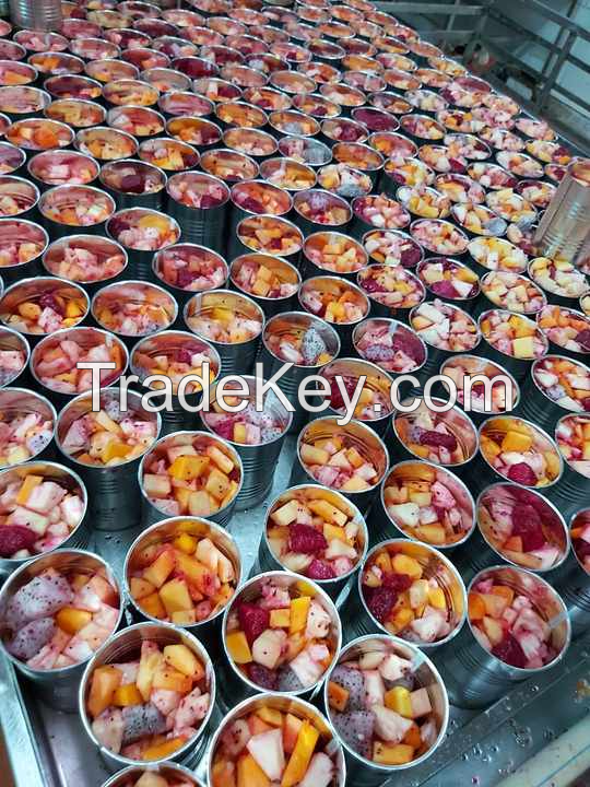 WHOLESALE CANNED TROPICAL FRUIT MIX / EXOTIC FLAVOR & JUICY TEXTURE / GREAT VALUE FOR BULK BUYERS / MADE IN VIETNAM 