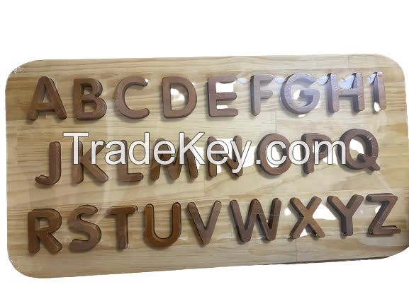 ECO-FRIENDLY WOOD ABC LETTERS / PERFECT FOR KIDS / MADE IN VIETNAM