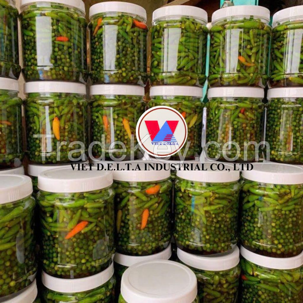 ALL-NATURAL GREEN PEPPER IN BRINE / ZESTY & AROMATIC / MADE IN VIETNAM