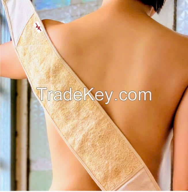 ORGANIC LOOFAH BODY SCRUBBER / NATURAL BACK EXFOLIATOR / MADE IN VIETNAM