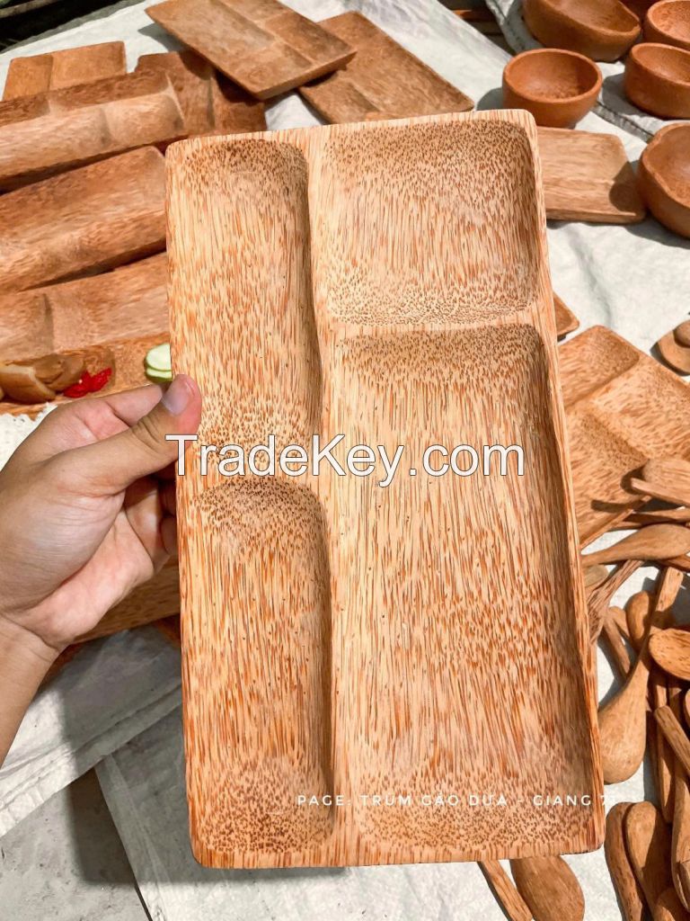 NATURAL COCONUT WOOD TRAY / ECO-FRIENDLY SERVING SOLUTION / MADE IN VIETNAM