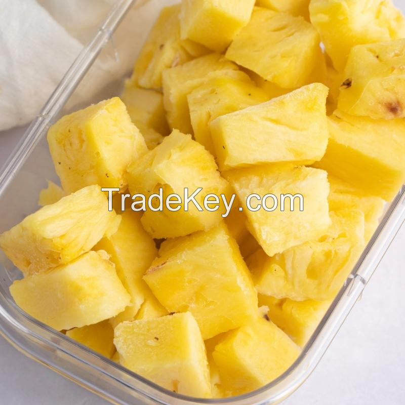 BEST FROZEN PINEAPPLE DICE CHUNKS / PERFECT TEXTURE & TASTE / FACTORY DIRECT PRICE / MADE IN VIETNAM 