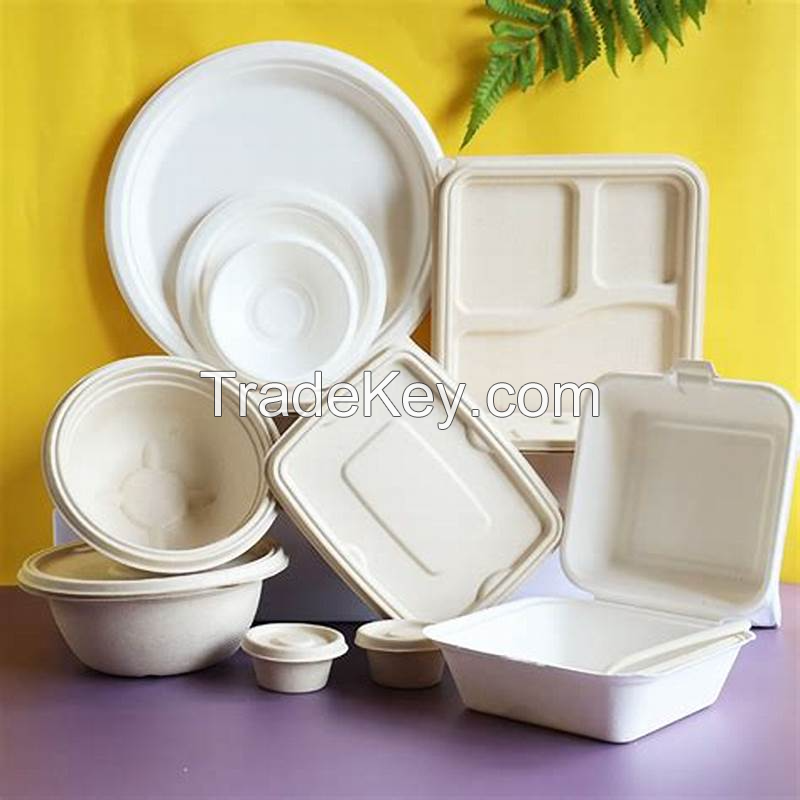 ORGANIC BAGASSE FOOD BOXES / LIGHTWEIGHT & DISPOSABLE / BULK SUPPLY AT AFFORDABLE PRICES / MADE IN VIETNAM