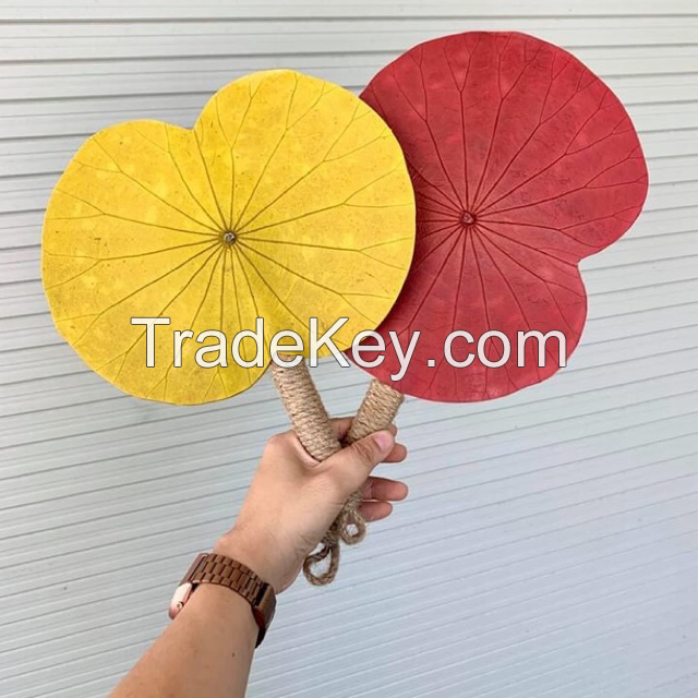 ELEGANT LOTUS HAND FAN / HANDCRAFTED NATURAL FAN FOR EVERY OCCASION / MADE IN VIETNAM