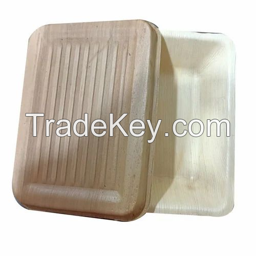 SUSTAINABLE BAGASSE ARECA SHELL CONTAINER / NATURAL DESIGN / MADE IN VIETNAM