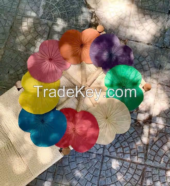 ELEGANT LOTUS HAND FAN / HANDCRAFTED NATURAL FAN FOR EVERY OCCASION / MADE IN VIETNAM