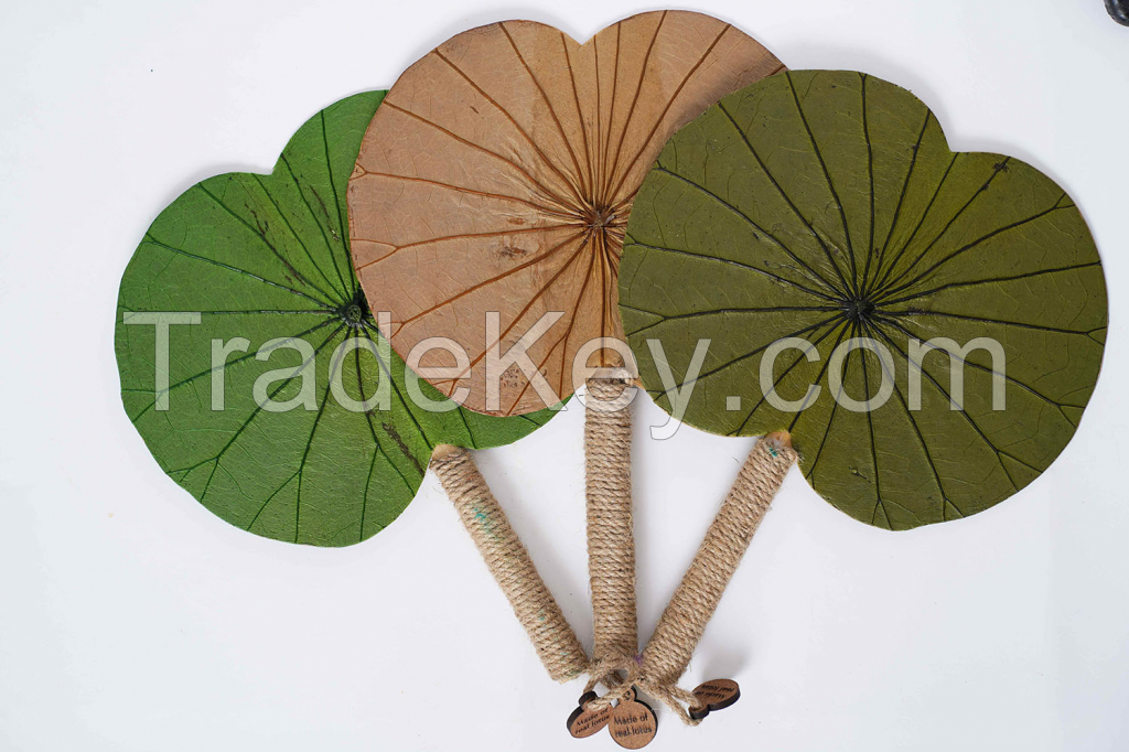 BAMBOO LOTUS HAND FAN / ARTISANAL CRAFT WITH SUSTAINABLE MATERIALS / MADE IN VIETNAM