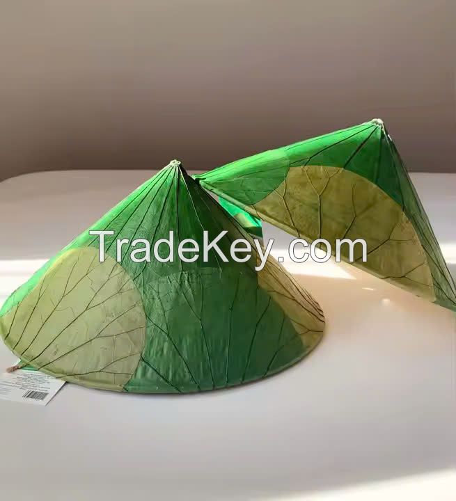 ECO-FRIENDLY LOTUS LEAF HAT / SKILLFULLY CRAFTED BY HAND / MADE IN VIETNAM