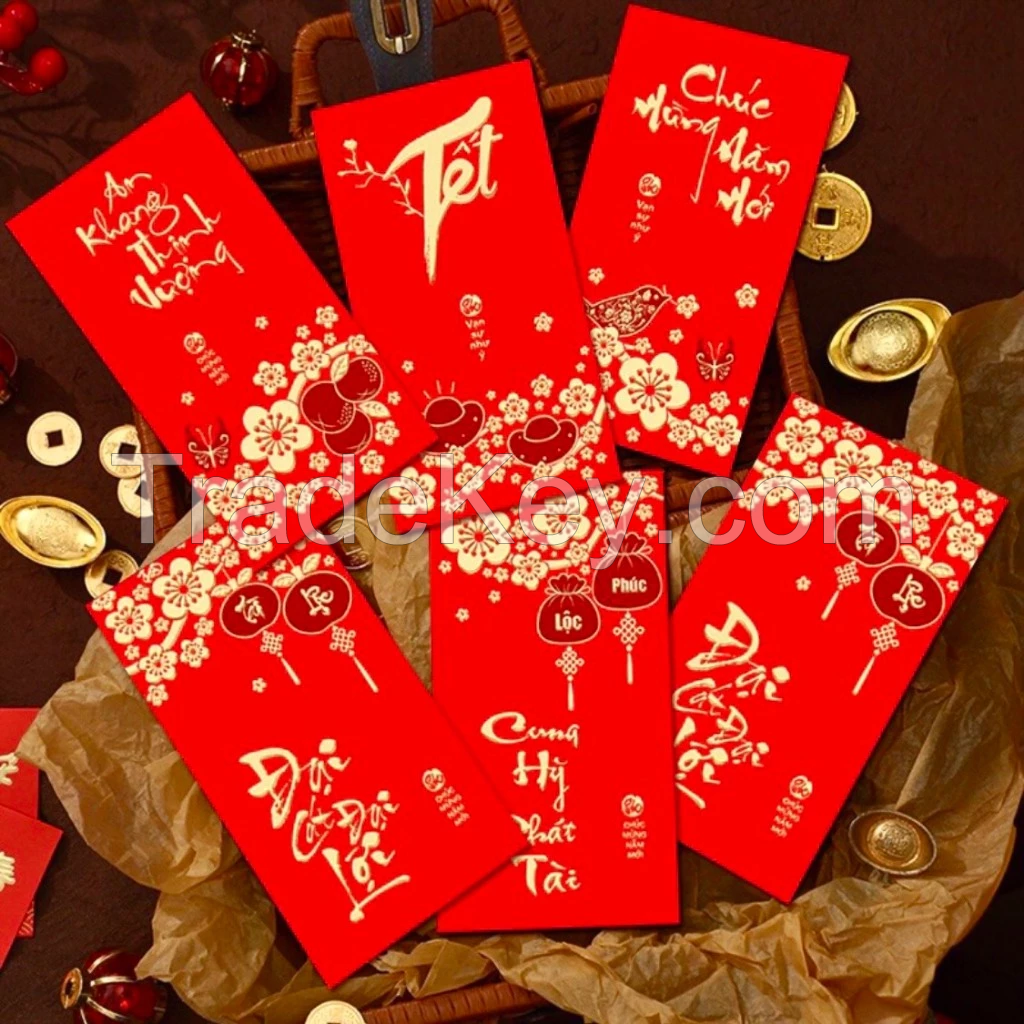 DELUXE LUCKY MONEY ENVELOPES / POLISHED TEXTURE & FESTIVE DESIGNS / BULK PRICING OFFERS / MADE IN VIETNAM