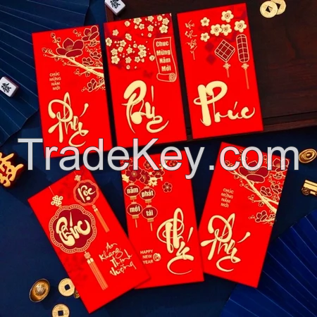 CLASSIC LUCKY MONEY ENVELOPES / ELEGANT FONTS & STURDY PAPER / BEST VALUE WHOLESALE OFFERS / MADE IN VIETNAM