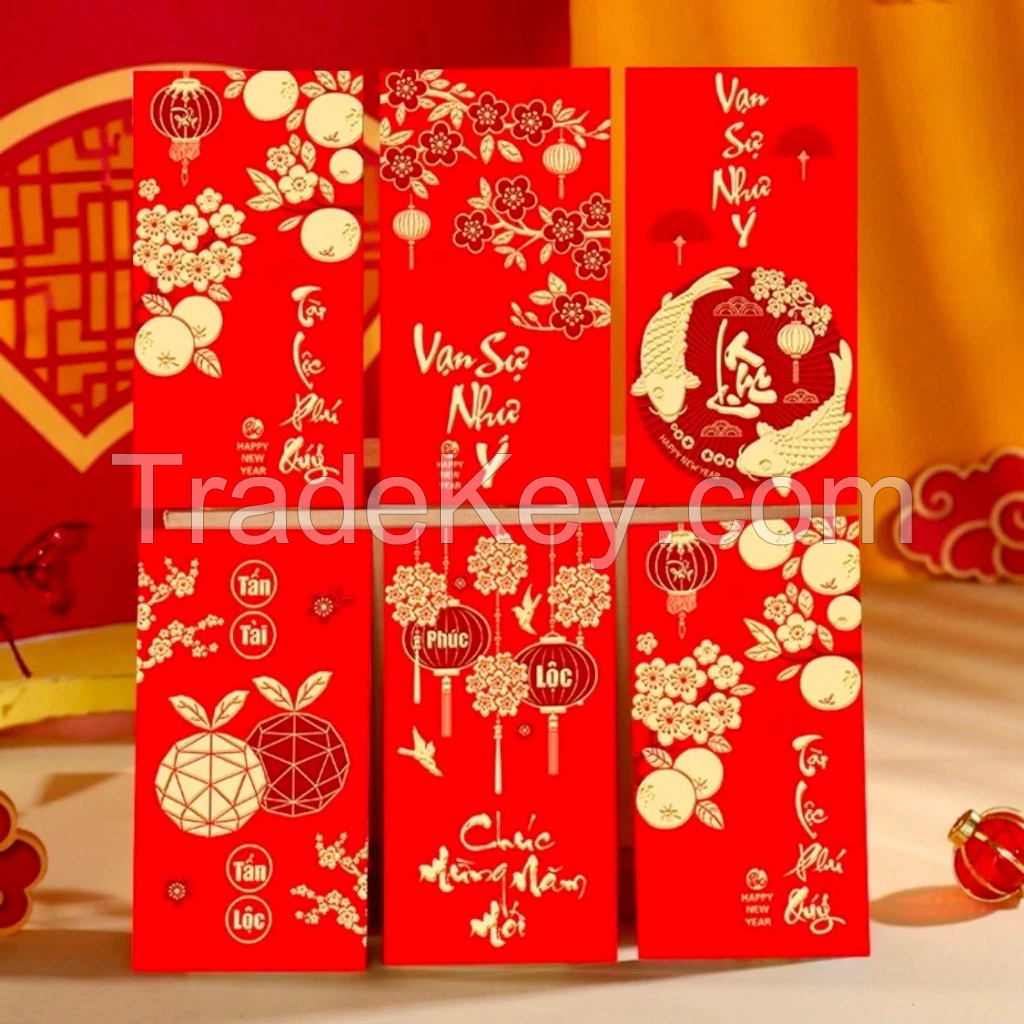 DELUXE LUCKY MONEY ENVELOPES / POLISHED TEXTURE & FESTIVE DESIGNS / BULK PRICING OFFERS / MADE IN VIETNAM