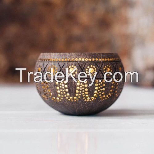 ARTISANAL AND DECORATIVE COCONUT SHELL LAMP / NATURAL CRAFT / AFFORDABLE VALUE / MADE IN VIETNAM