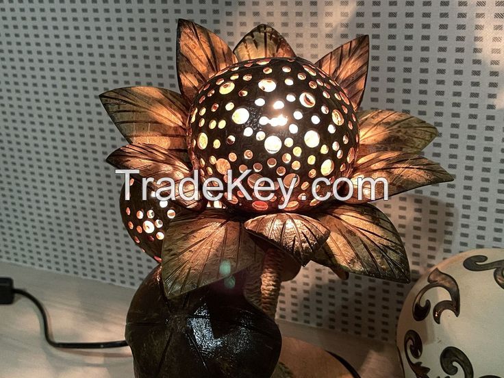 HANDCRAFTED AND ECO-FRIENDLY COCONUT SHELL LAMP / ARTISAN CRAFT / AFFORDABLE VALUE / MADE IN VIETNAM