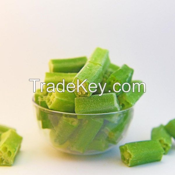 NATURE'S BEST FROZEN OKRA FOR EVERY KITCHEN / TOP QUALITY PRODUCE / MADE IN VIETNAM