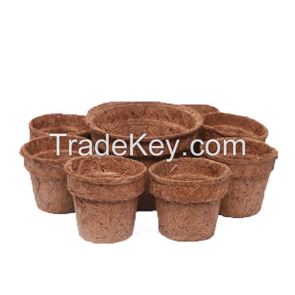 NATURAL COCONUT FIBER POTS / ECO-FRIENDLY FLOWER PLANTERS FOR YOUR GARDEN