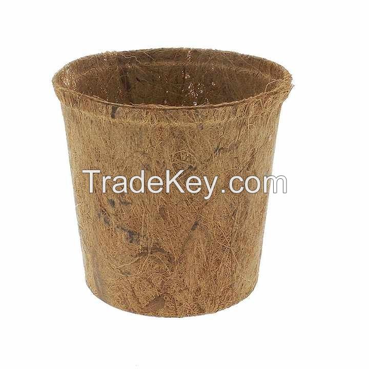 NATURAL COCONUT FIBER POTS / ECO-FRIENDLY FLOWER PLANTERS FOR YOUR GARDEN