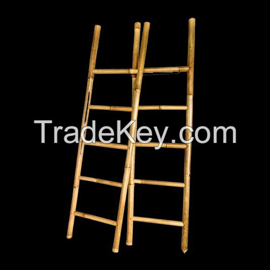 BAMBOO LADDER, MULTI-FUNCTIONAL, LIGHTWEIGHT, ECO-FRIENDLY, IDEAL FOR DISPLAYING PLANTS, ART, AND DECOR ITEMS