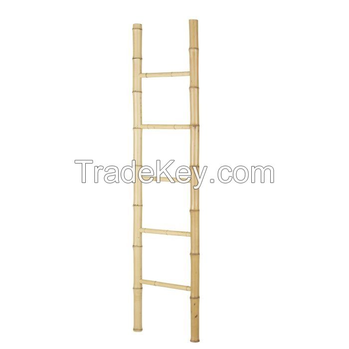 BAMBOO LADDER, MULTI-FUNCTIONAL, LIGHTWEIGHT, ECO-FRIENDLY, IDEAL FOR DISPLAYING PLANTS, ART, AND DECOR ITEMS