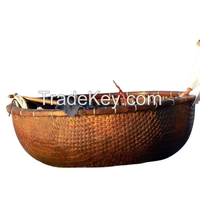 VIETNAMESE BAMBOO BOAT, HANDCRAFTED FROM FRESH BAMBOO AS A UNIQUE DECOR FOR MODERN HOMES, GARDENS AND OFFICES