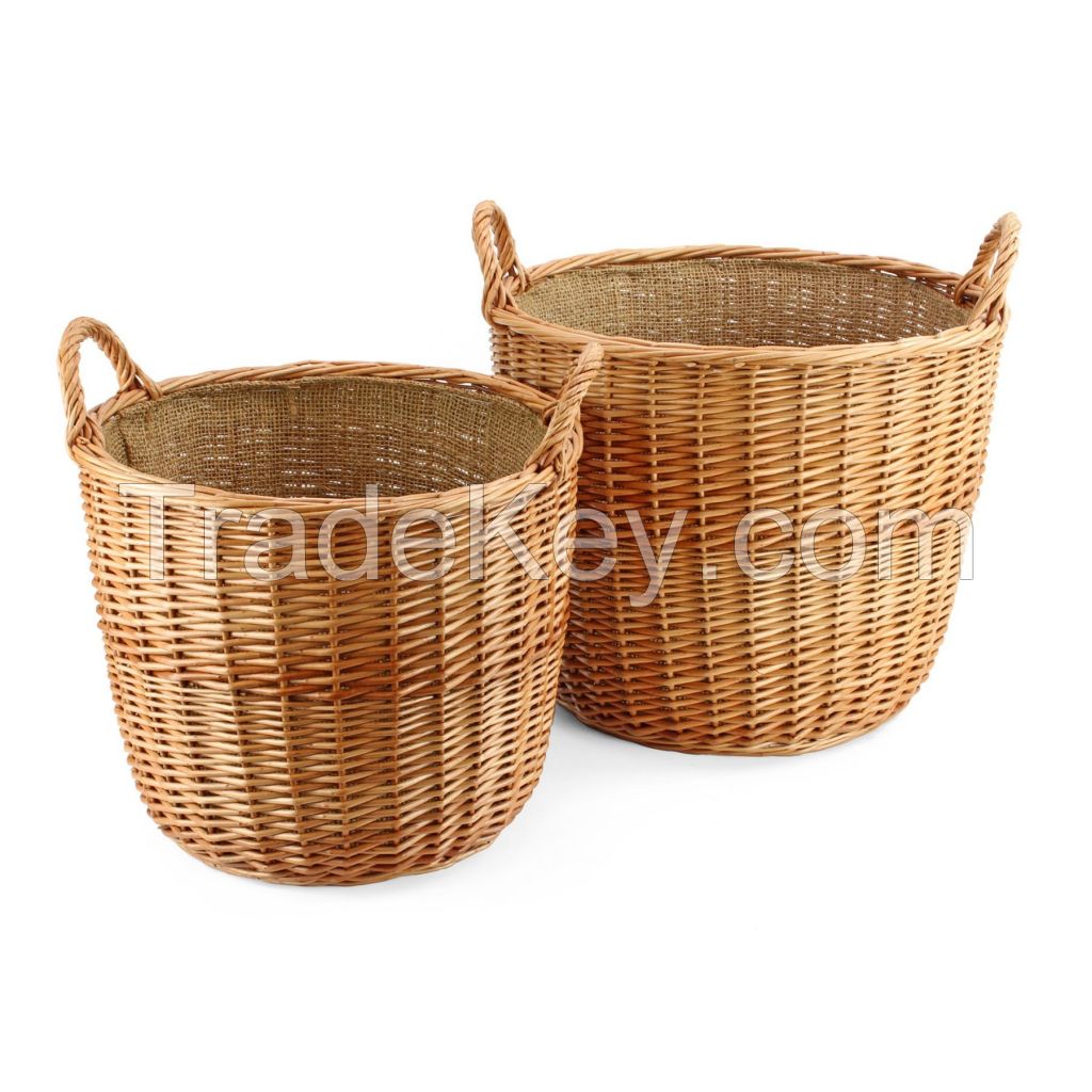 HANDMADE WOVEN RATTAN BASKET / HOUSEHOLD ORGANIZER / DECORATIVE STORAGE FOR LIVING ROOM, BEDROOM, AND OFFICE