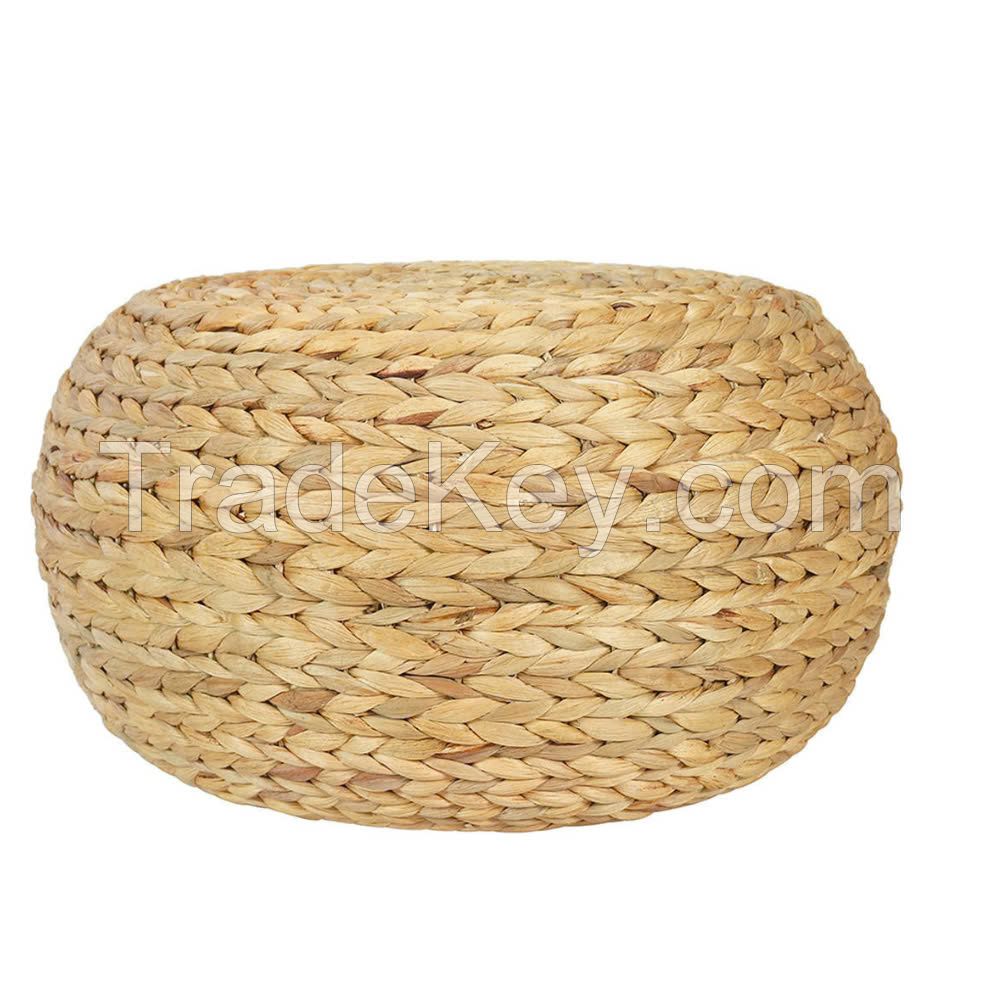 PREMIUM WATER HYACINTH OTTOMAN / DURABLE DESIGN / CLEAN LABEL / PLANT-BASED