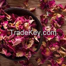 NATURAL ROSE PETALS / SUN-DRIED / ADDITIVE-FREE / BOTANICAL GRADE