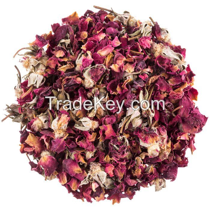 NATURAL ROSE PETALS / SUN-DRIED / ADDITIVE-FREE / BOTANICAL GRADE