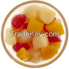CANNED TROPICAL FRUIT COCKTAIL / CLEAN LABEL / PLANT-BASED / READY TO SERVE