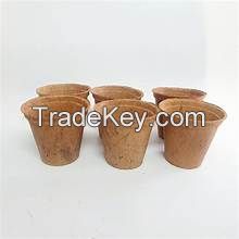 NATURAL COCONUT FIBER GARDEN POT FOR ORGANIC HERBAL GROWTH AND EARTH FRIENDLY NURSERY PROPAGATION SYSTEMS