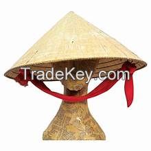 PURE HANDMADE NATURAL PALM LEAF CONICAL HAT FOR SUN PROTECTION CLEAN LABEL ECO LIFESTYLE SUPPORT