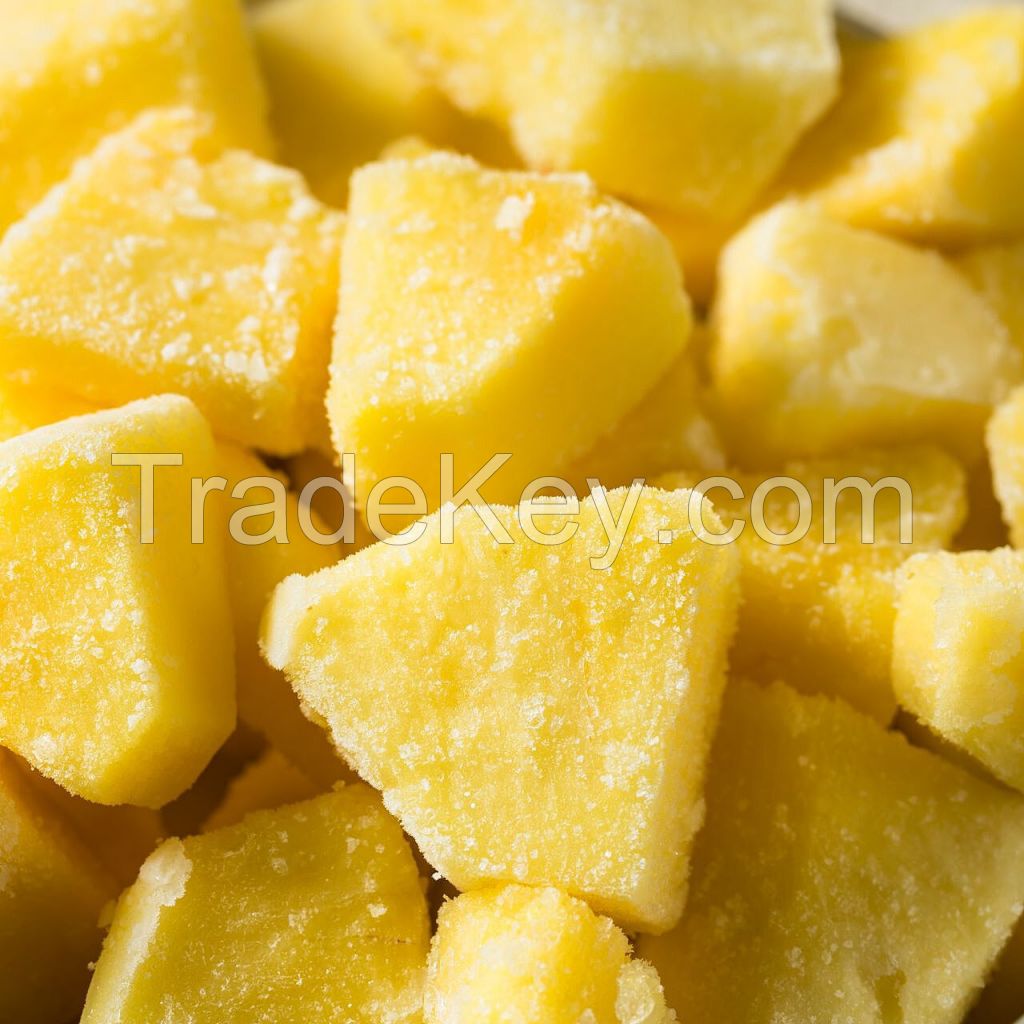 ALL NATURAL FROZEN PINEAPPLE / NON GMO AND NO ADDITIVES / READY FOR HEALTHY FOOD LINES AND OEM PRIVATE LABEL PRODUCTS