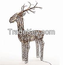 IMMUNE BOOST THEMED BAMBOO WICKER DEER FOR GREEN HOLIDAY SPACES