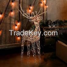 IMMUNE BOOST THEMED BAMBOO WICKER DEER FOR GREEN HOLIDAY SPACES
