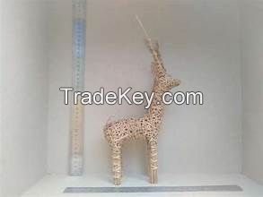IMMUNE BOOST THEMED BAMBOO WICKER DEER FOR GREEN HOLIDAY SPACES
