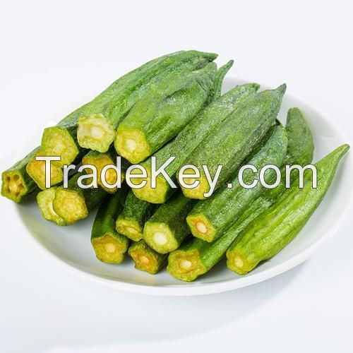 VACUUM DRIED OKRA SLICES / NON GMO / HIGH FIBER / READY TO SHIP FOR INTERNATIONAL BUYERS