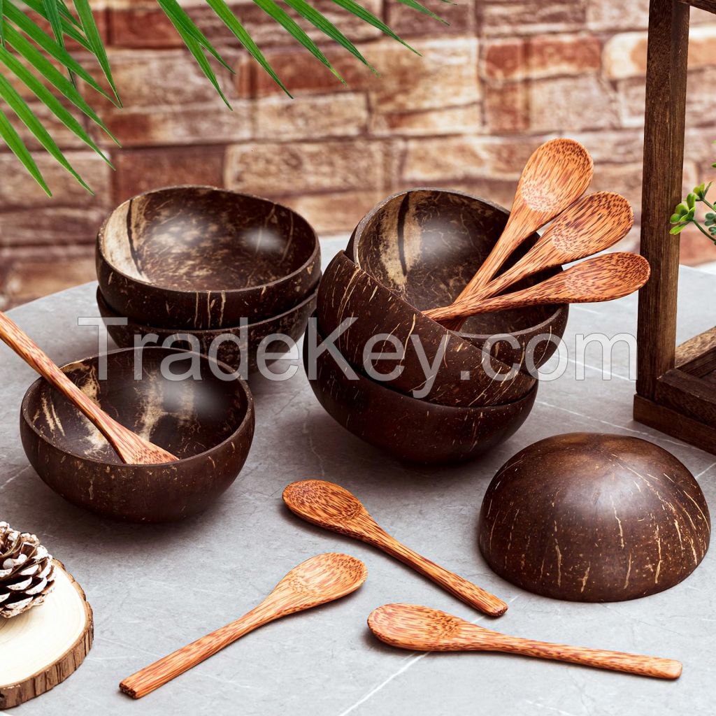NATURAL HANDMADE COCONUT SHELL BOWL / FOOD SAFE POLISHED INTERIOR / ZERO WASTE KITCHEN ACCESSORY