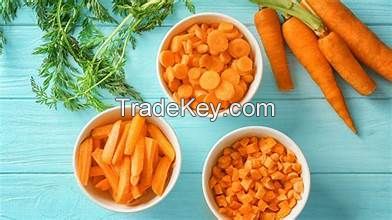 CLEAN LABEL FROZEN CARROT STRIPS NON GMO RICH IN FIBER AND VITAMINS FOR IMMUNE BOOSTING MEALS