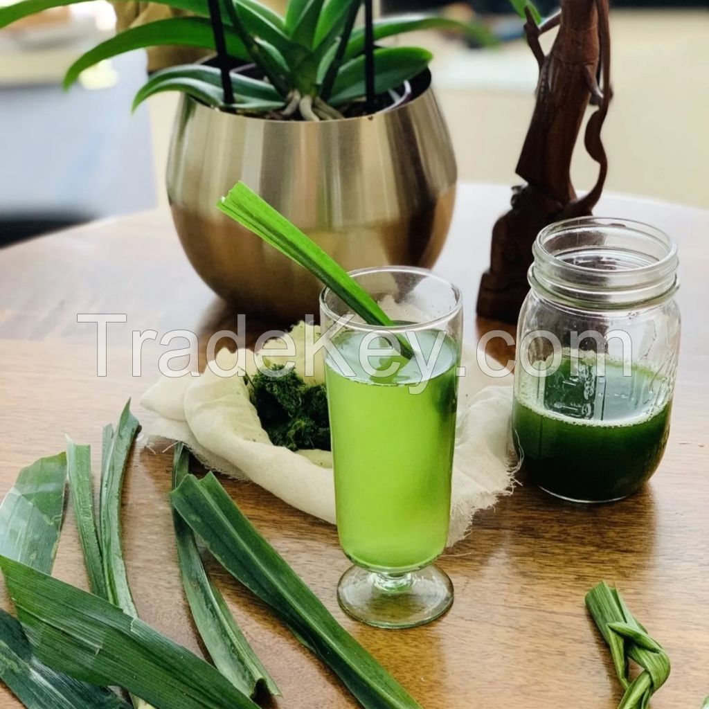 PURE FROZEN PANDAN JUICE / HIGH AROMA / FOOD GRADE / BULK PACKAGING FOR GLOBAL EXPORT MARKET