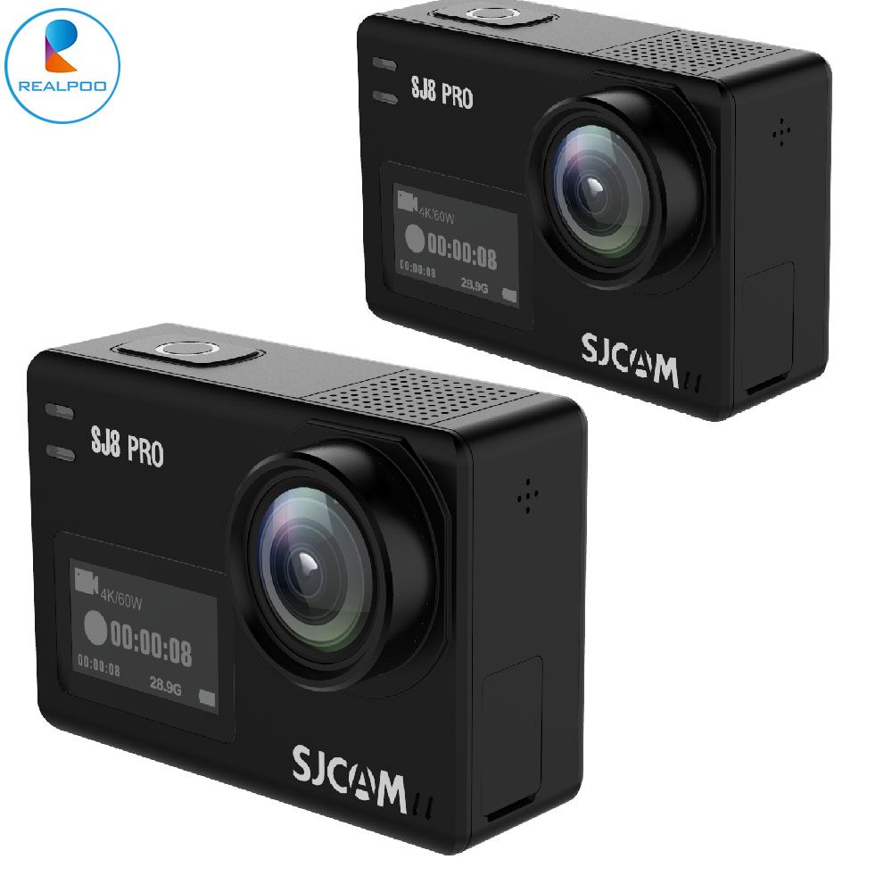 RPLarge 2.33'' UHD touchscreen, SJ8 pro water resistant action camera.