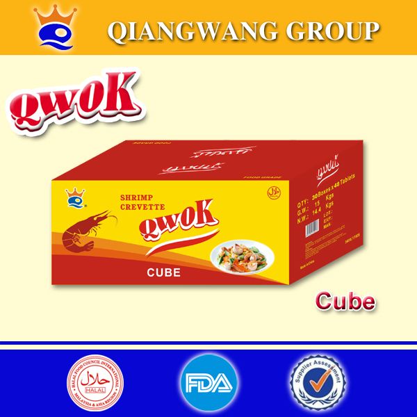 Qwok 10g*48*30 Halal Shrimp Flavour Bouillon Cubes