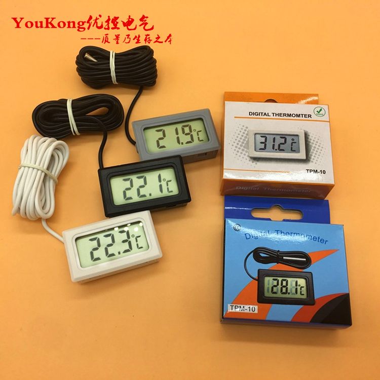 Accurate digital thermometer/plastic case digital thermometer for freezer/refrigertor/aquarium/ car air-condition TPM-10