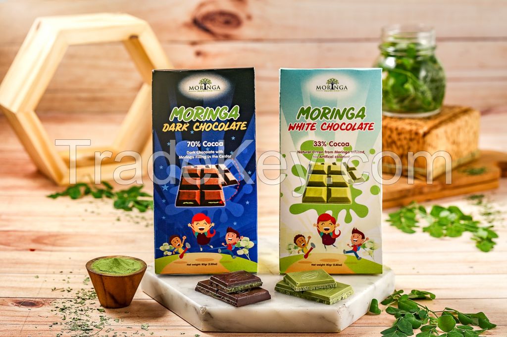 Moringa White Chocolate and Dark Chocolate