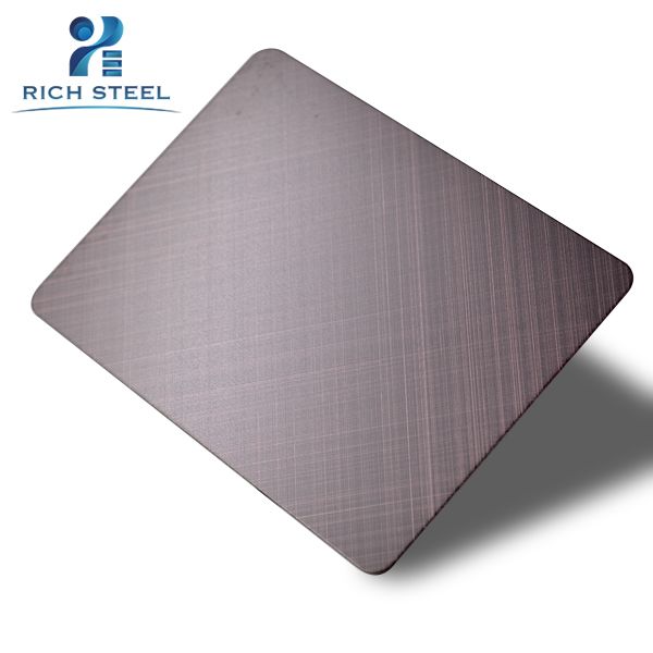 China Supplier Decorative 300Series Gold Brush Finished Stainless Steel Sheet