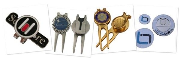 golf hat clip ball marker and pitchfork